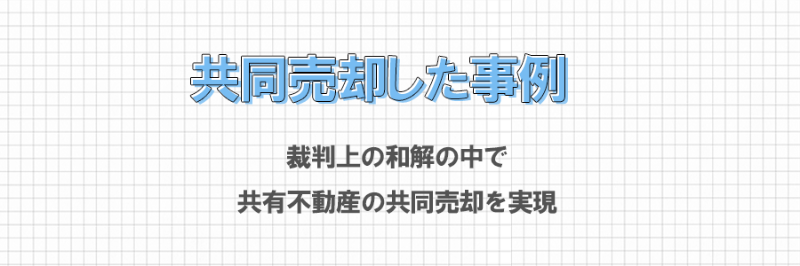 共有不動産を共有者全員で第三者に売却した事例