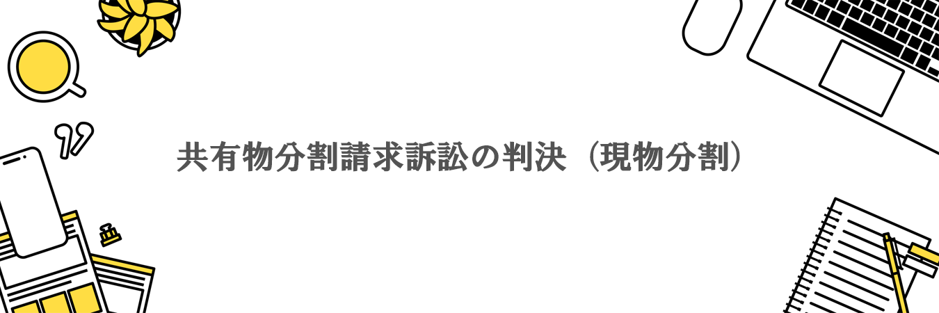 共有物分割請求訴訟の判決(現物分割)